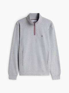 Global Stripe Terry Quarter-Zip Sweatshirt — Grey 5