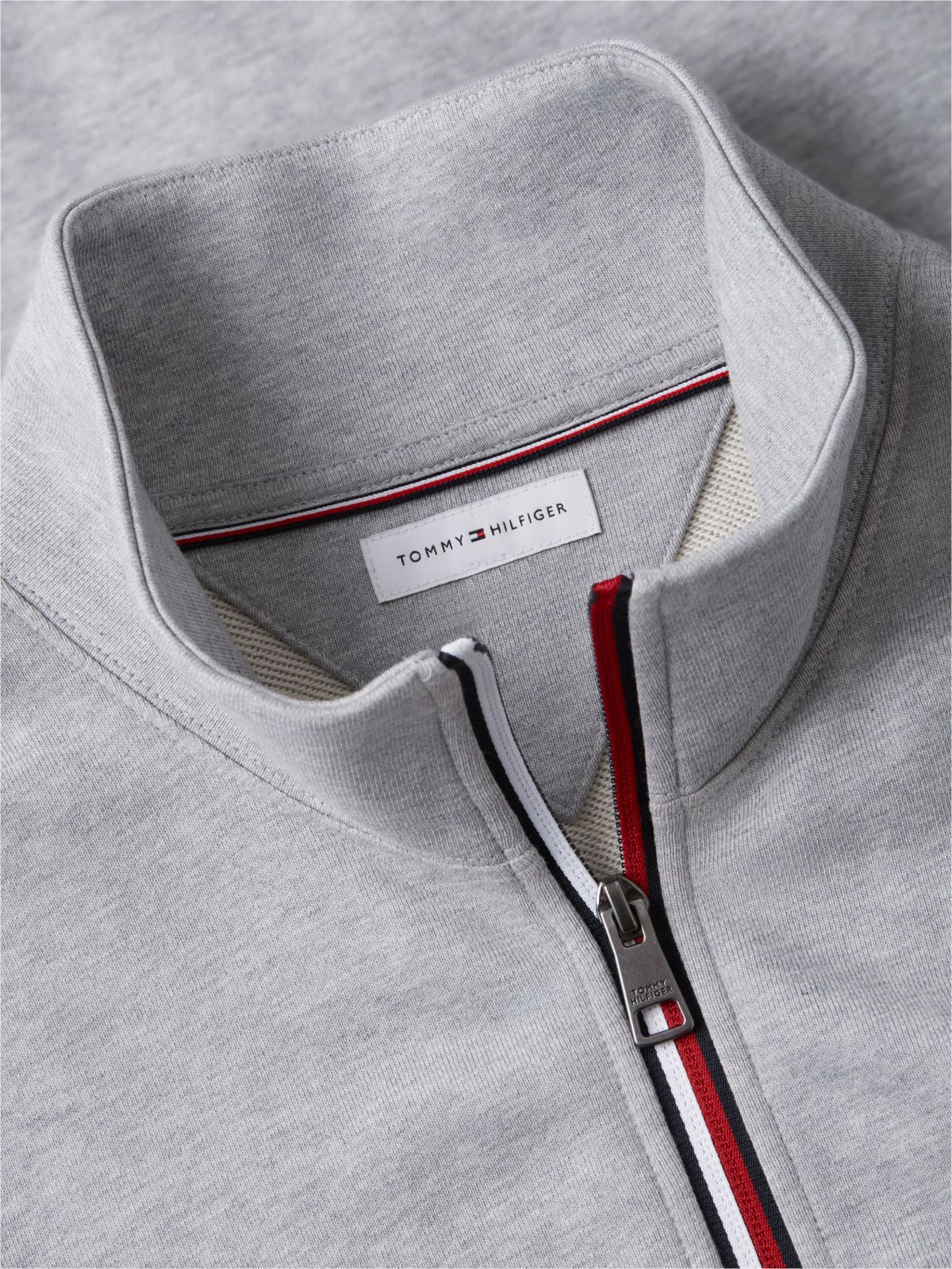 Global Stripe Terry Quarter-Zip Sweatshirt — Grey