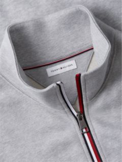 Global Stripe Terry Quarter-Zip Sweatshirt — Grey 6