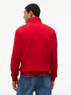Global Stripe Terry Quarter-Zip Sweatshirt — Red 4