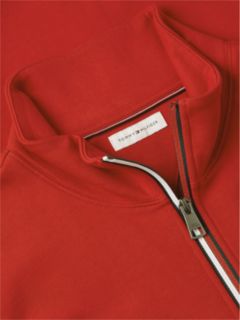 Global Stripe Terry Quarter-Zip Sweatshirt — Red 6