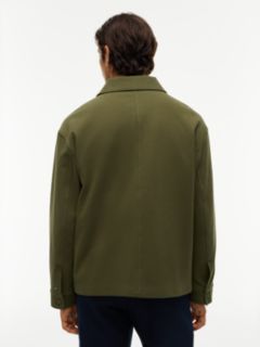 Mixed Texture Relaxed Chore Jacket — Green 4