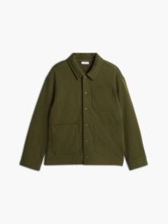 Mixed Texture Relaxed Chore Jacket — Green 5