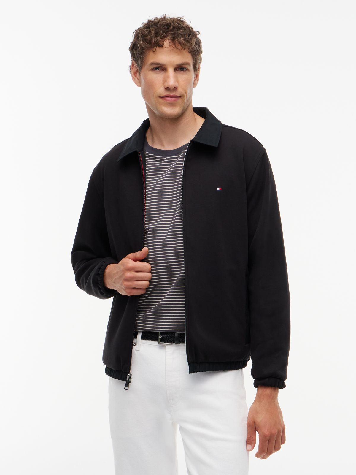 Intechno Knit Reversible Zip-Thru Jacket — Black
