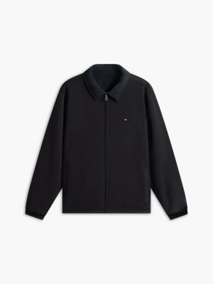giacca reversibile in maglia tecnica con zip nero da uomini tommy hilfiger