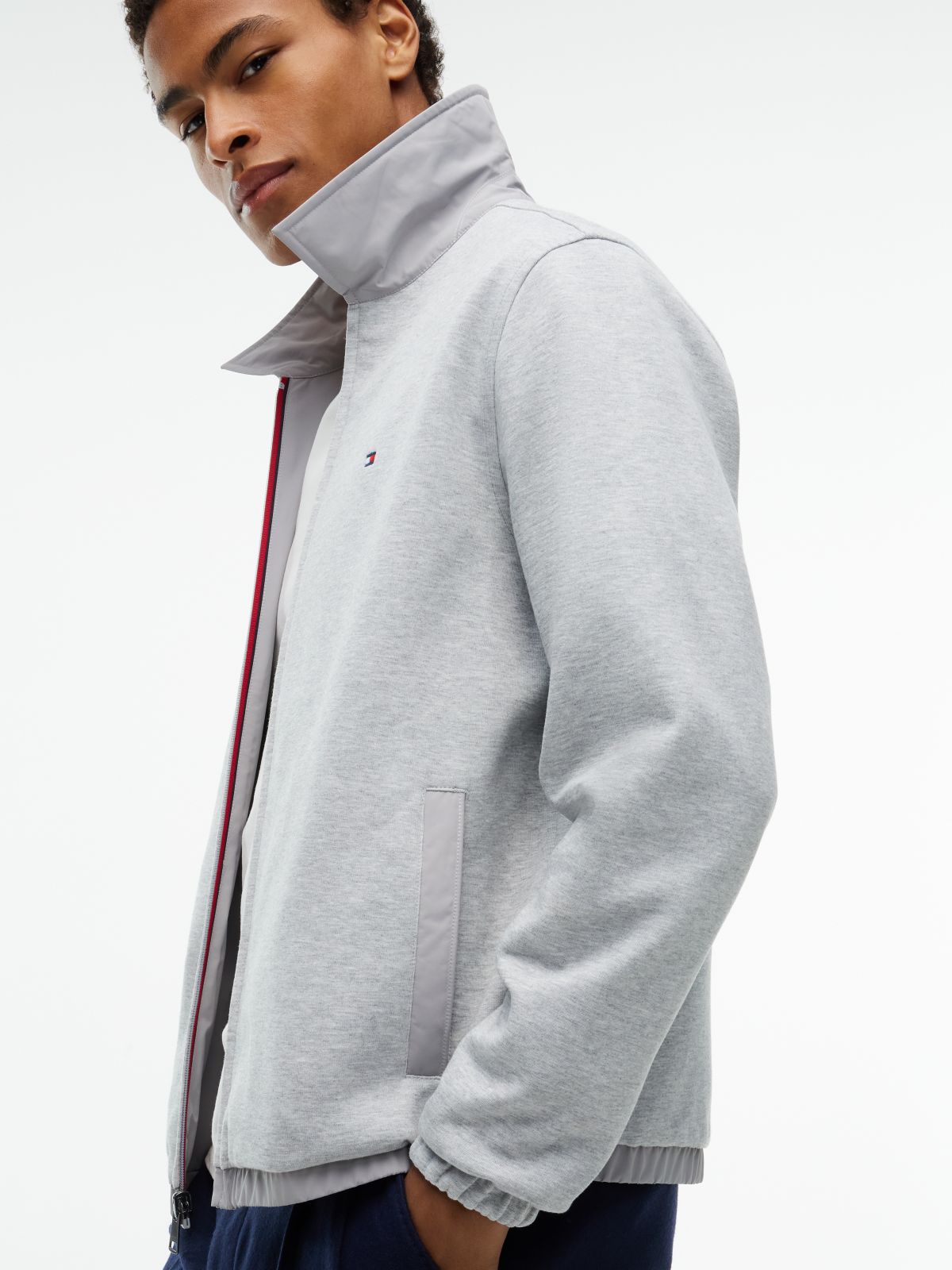 Intechno Knit Reversible Zip-Thru Jacket — Grey
