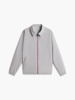 giacca reversibile in maglia tecnica con zip grey da uomini tommy hilfiger