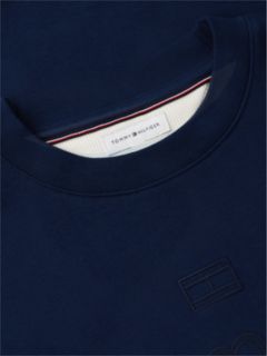 Tonal Logo Embroidery Relaxed Sweatshirt — Blue 6