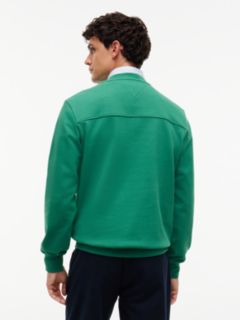 Tonal Logo Embroidery Relaxed Sweatshirt — Green 4