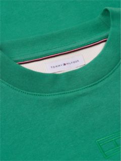 Tonal Logo Embroidery Relaxed Sweatshirt — Green 6