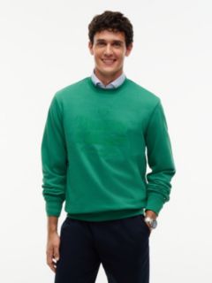 Tonal Logo Embroidery Relaxed Sweatshirt — Green 1