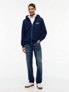Back Graphic Terry Zip-Thru Hoody — Blue 2