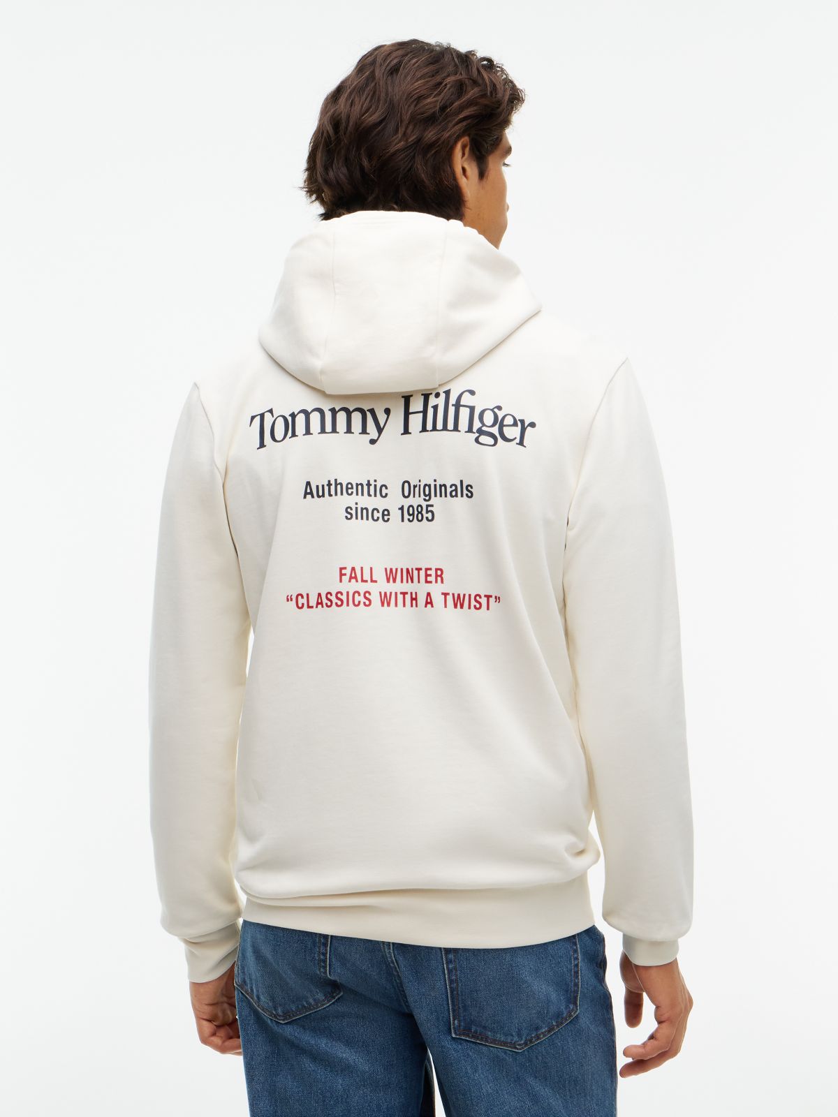 Back Graphic Terry Zip-Thru Hoody — Yellow