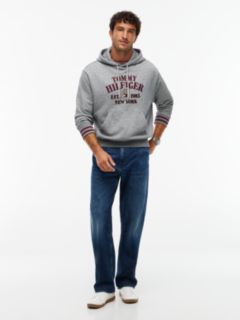 Varsity Logo Embroidery Relaxed Hoody — Grey 2