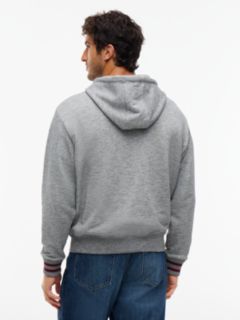 Varsity Logo Embroidery Relaxed Hoody — Grey 4