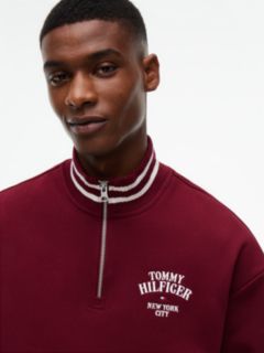 Varsity Relaxed Quarter-Zip Sweatshirt — Purple 3