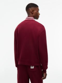 Varsity Relaxed Quarter-Zip Sweatshirt — Purple 4