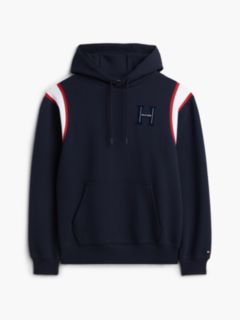 Varsity Logo Contrast Stripe Hoody — Blue 5