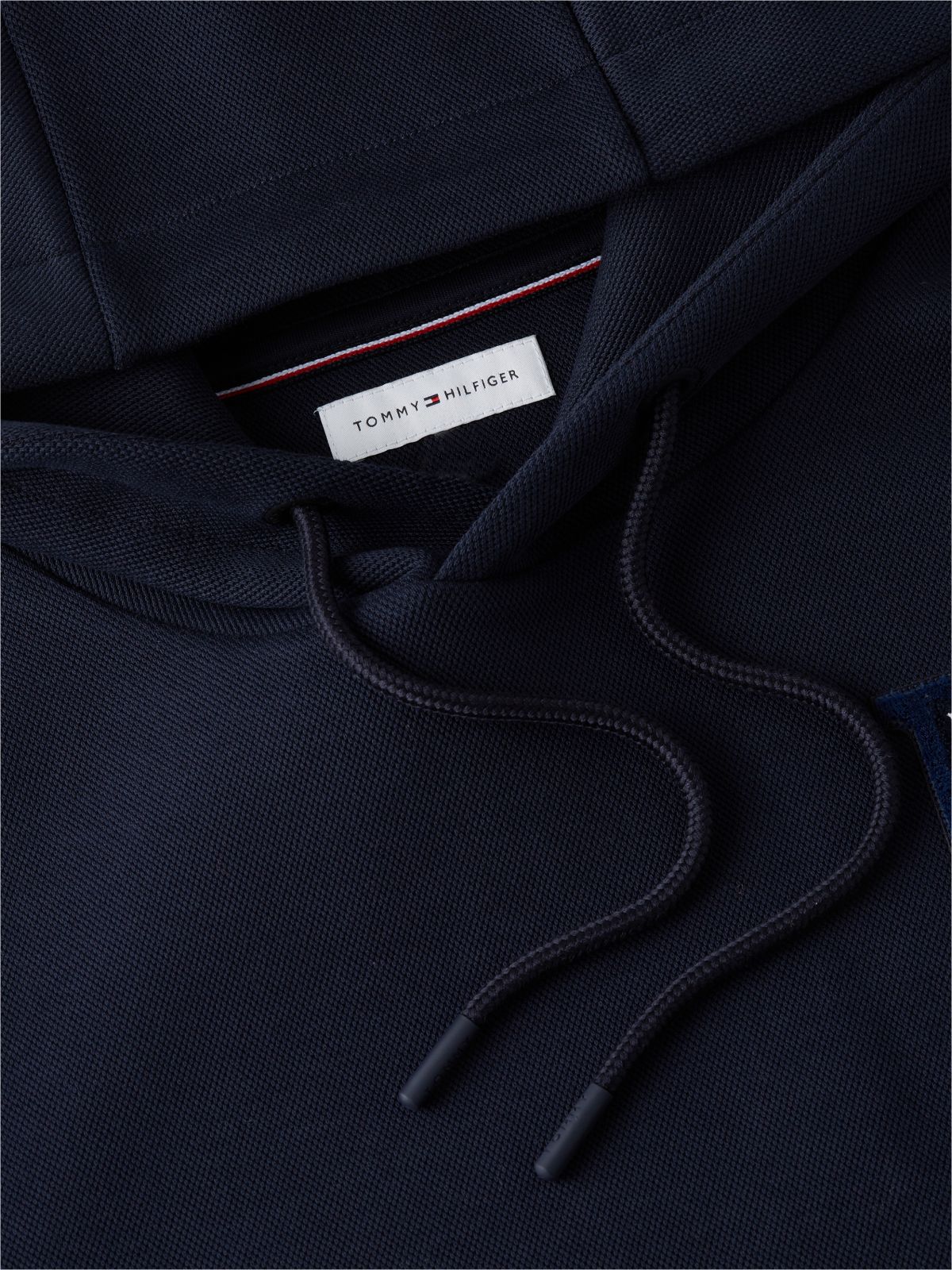 Varsity Logo Contrast Stripe Hoody — Blue