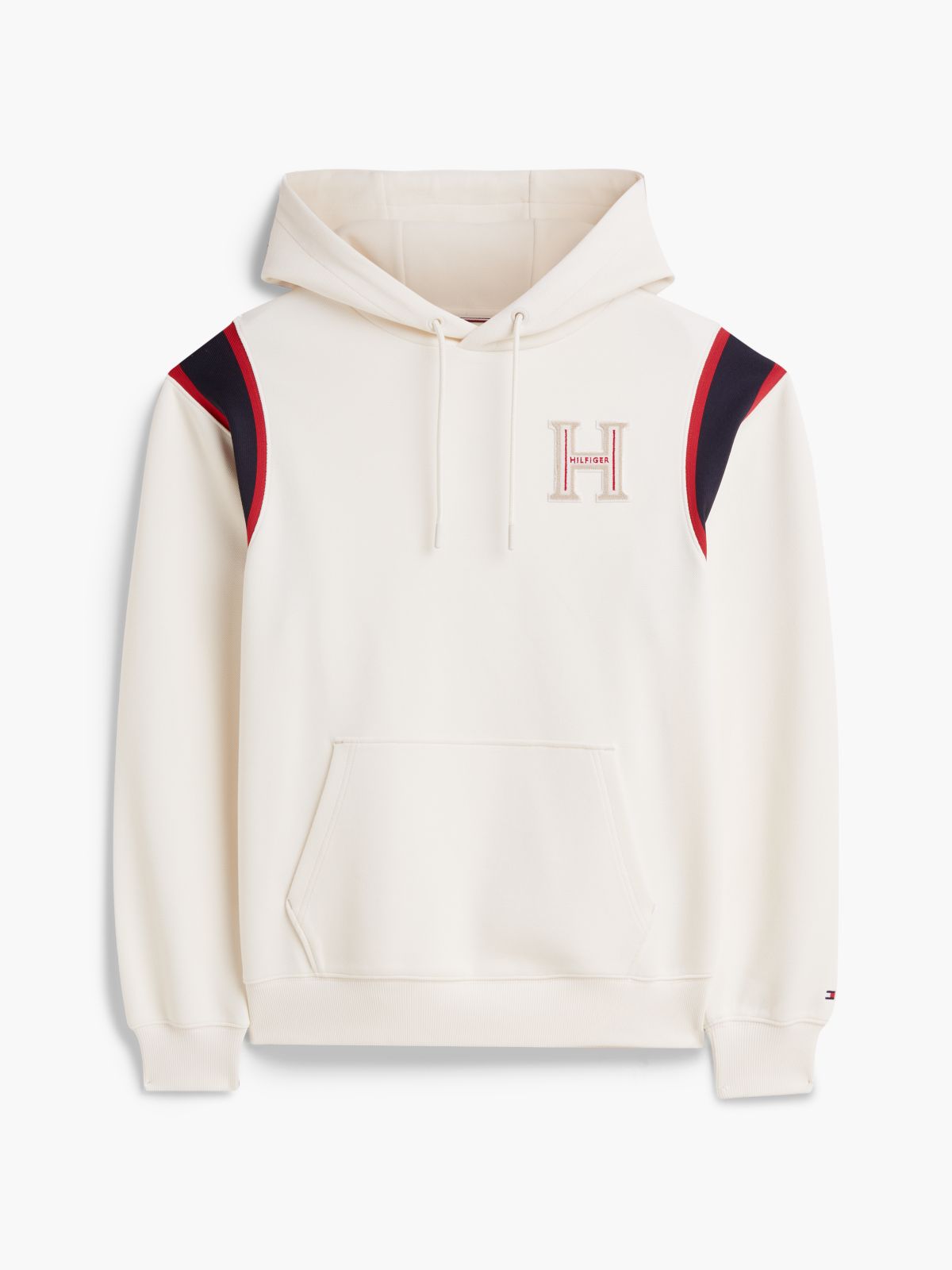 Varsity Logo Contrast Stripe Hoody — Yellow