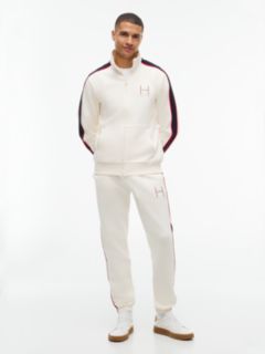 Contrast Stripe Pique Zip-Thru Sweatshirt — Yellow 2