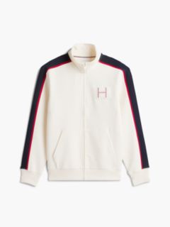 Contrast Stripe Pique Zip-Thru Sweatshirt — Yellow 5