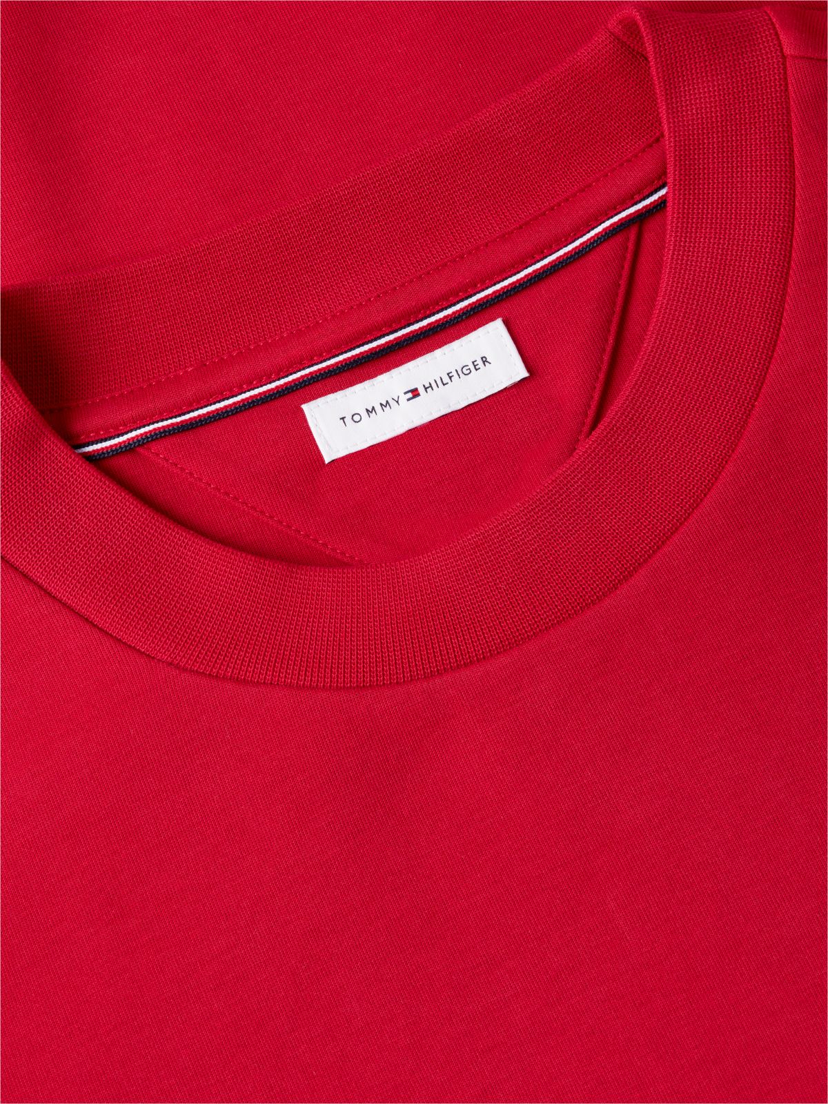 Colour-Blocked Intecho Knit Sweatshirt — Red