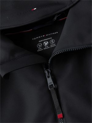 black performance tech water repellent padded jacket for men tommy hilfiger