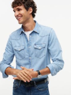 Regular Fit Western Denim Shirt — Denim 3