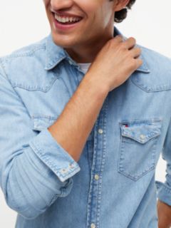 Regular Fit Western Denim Shirt — Denim 4