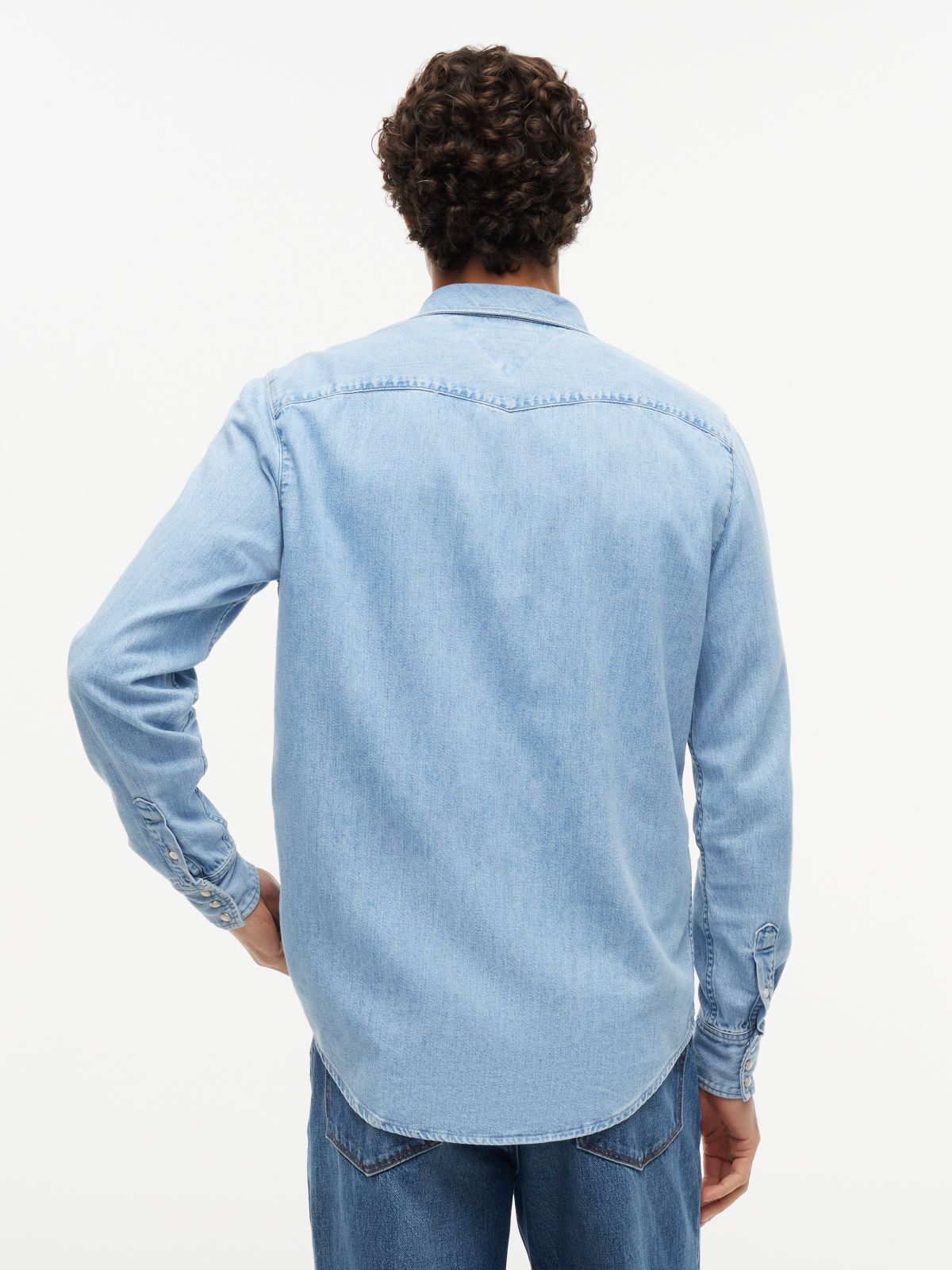 Regular Fit Western Denim Shirt — Denim