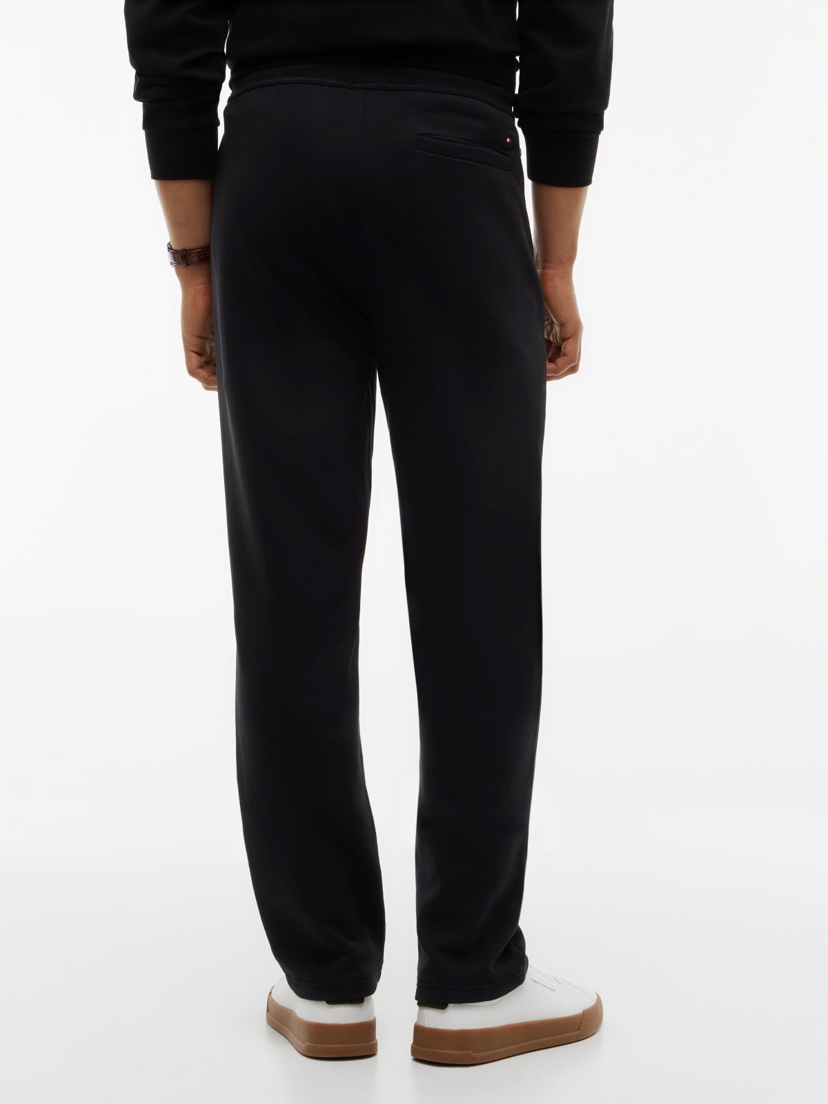 Global Stripe Pocket Terry Joggers — Black