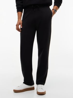 black global stripe pocket terry joggers for men tommy hilfiger