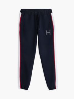 Logo Stripe Pique Cuffed Joggers — Blue 5