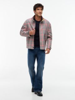 New York Label Check Relaxed Jacket — Red 2