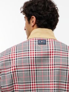 New York Label Check Relaxed Jacket — Red 3
