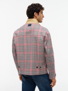 New York Label Check Relaxed Jacket — Red 5