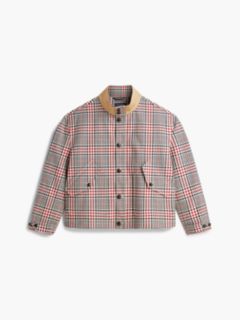 New York Label Check Relaxed Jacket — Red 6