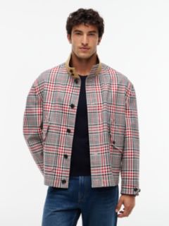 New York Label Check Relaxed Jacket — Red 1