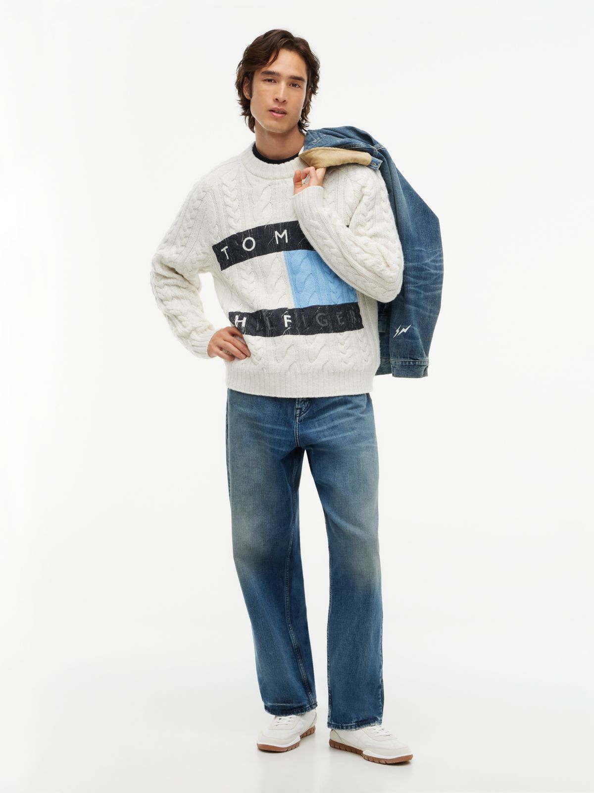 Tommy Hilfiger x FRGMT Relaxed Cable Knit Jumper — White
