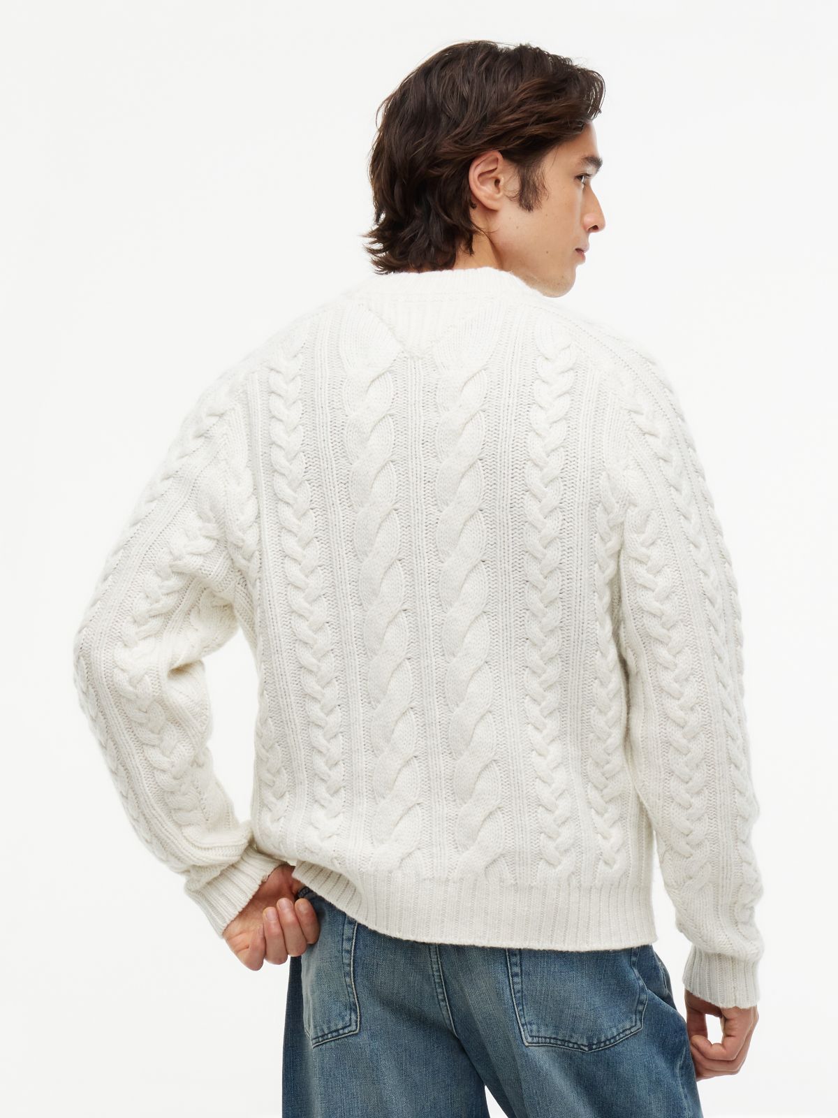 Tommy Hilfiger x FRGMT Relaxed Cable Knit Jumper — White