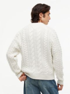 Tommy Hilfiger x FRGMT Relaxed Cable Knit Jumper — White 8