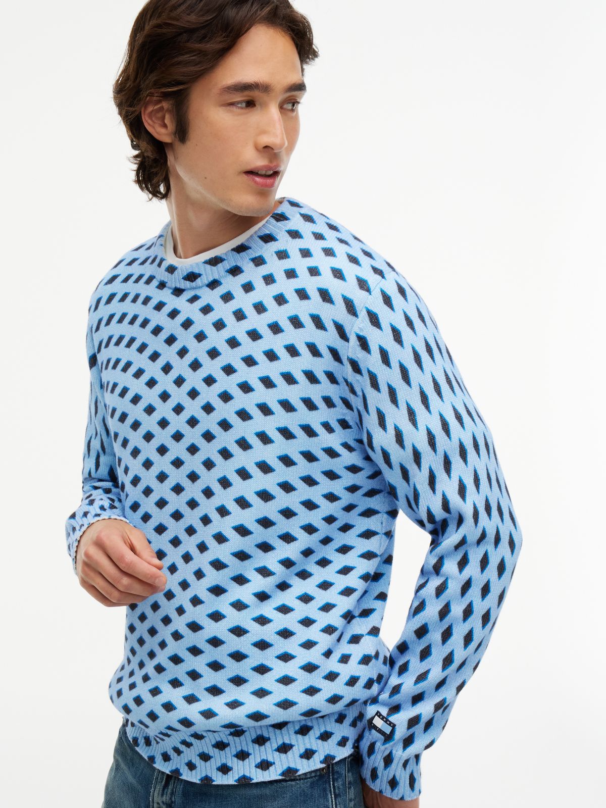 Tommy Hilfiger x FRGMT Diamond Check Jumper — Blue