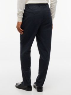 New York Label Pattern Tapered Trousers — Blue 4