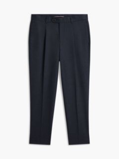 New York Label Pattern Tapered Trousers — Blue 5