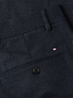 New York Label Pattern Tapered Trousers — Blue 6