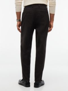 New York Label Pattern Tapered Trousers — Brown 5