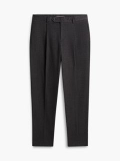 New York Label Brushed Tapered Trousers — Black 5