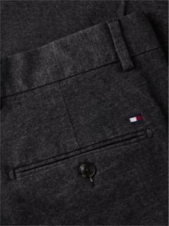New York Label Brushed Tapered Trousers — Black 6