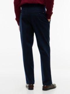 New York Label Brushed Tapered Trousers — Blue 4